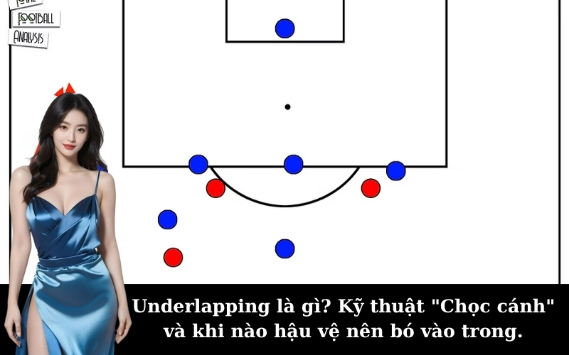 Underlapping là gì? Kỹ thuật "Chọc cánh" và khi nào hậu vệ nên bó vào trong.